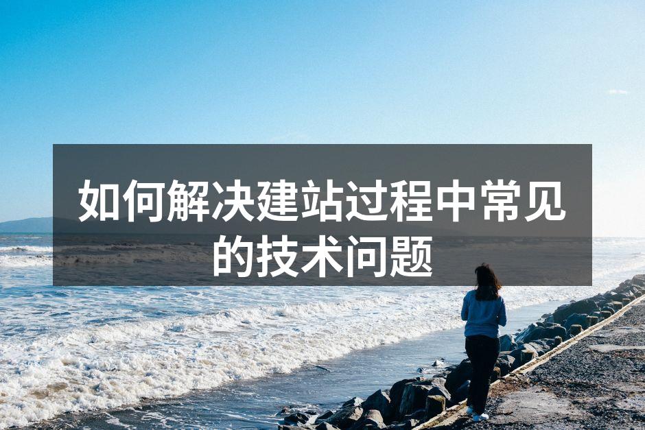如何解决建站过程中常见的技术问题